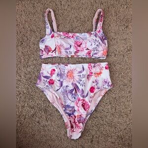 Nanette Lepore, floral high waisted bikini, size 8